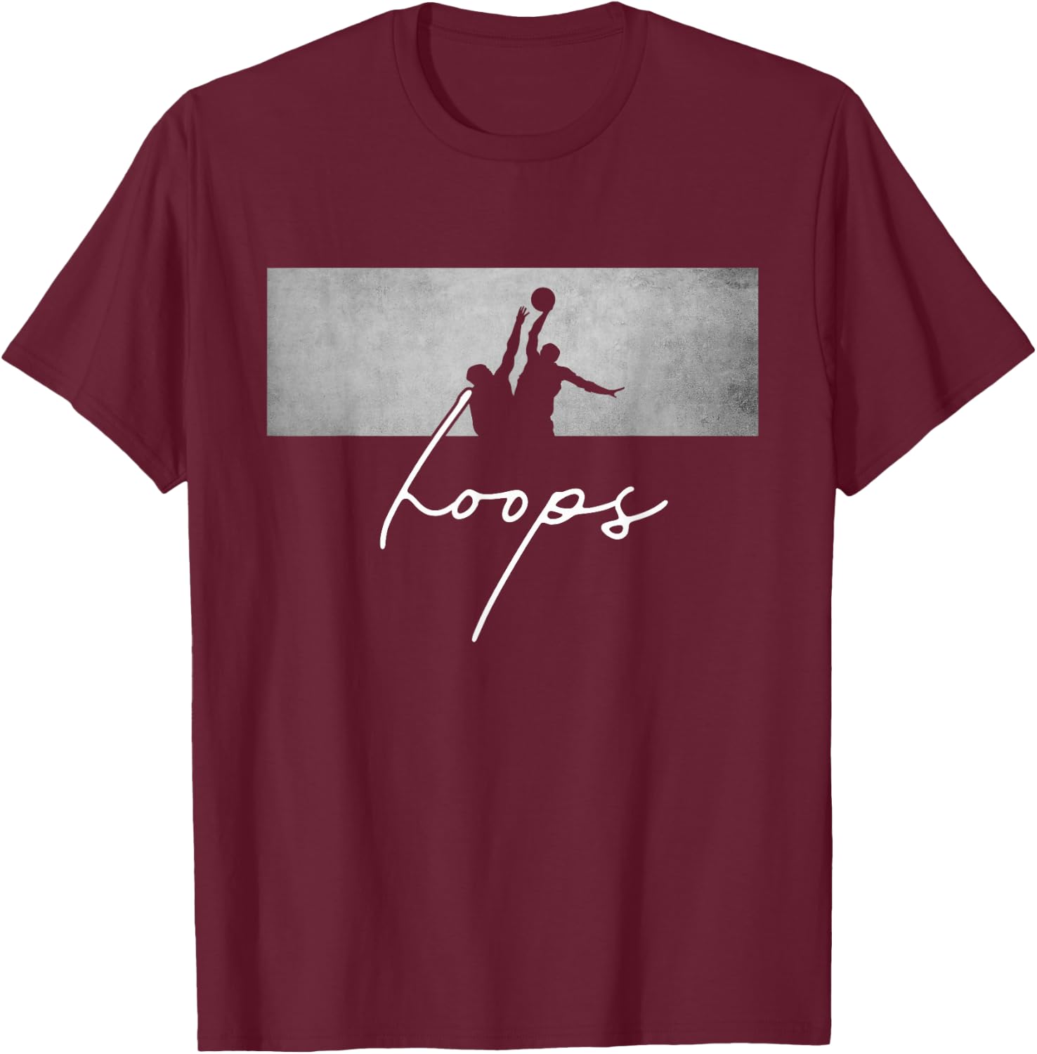 BASBO -Kids Basketball - Black, Small T-Shirt - T-Shirt | Maroon