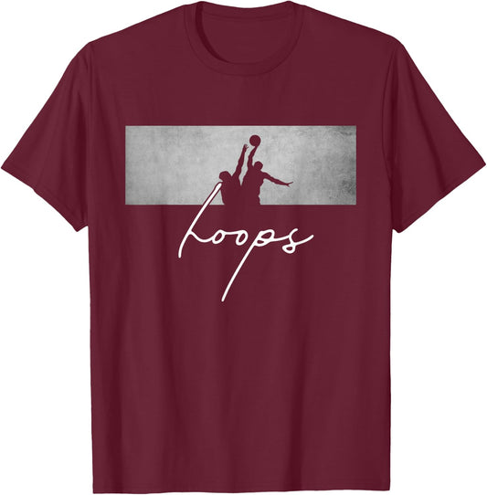 BASBO -Kids Basketball - Black, Small T-Shirt - T-Shirt | Maroon