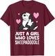 Sheepadoodle Dog Girl Just A Girl Who Loves Sheepadoodles T-Shirt - T-Shirt | Maroon