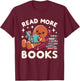 Christmas Teacher Read More Books Funny Women T-Shirt - T-Shirt | Maroon