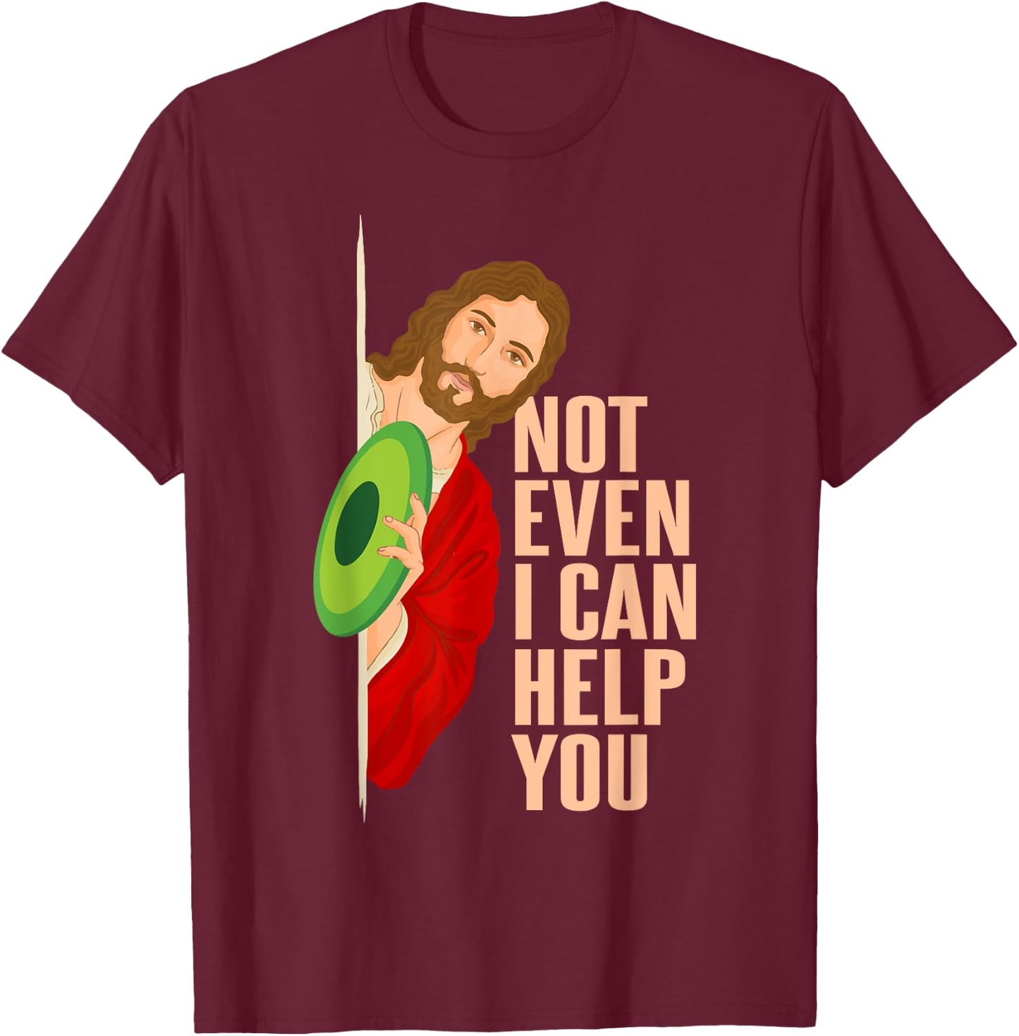 Frisbee Golf Player Jesus Funny Disc Golf T-Shirt - T-Shirt | Maroon