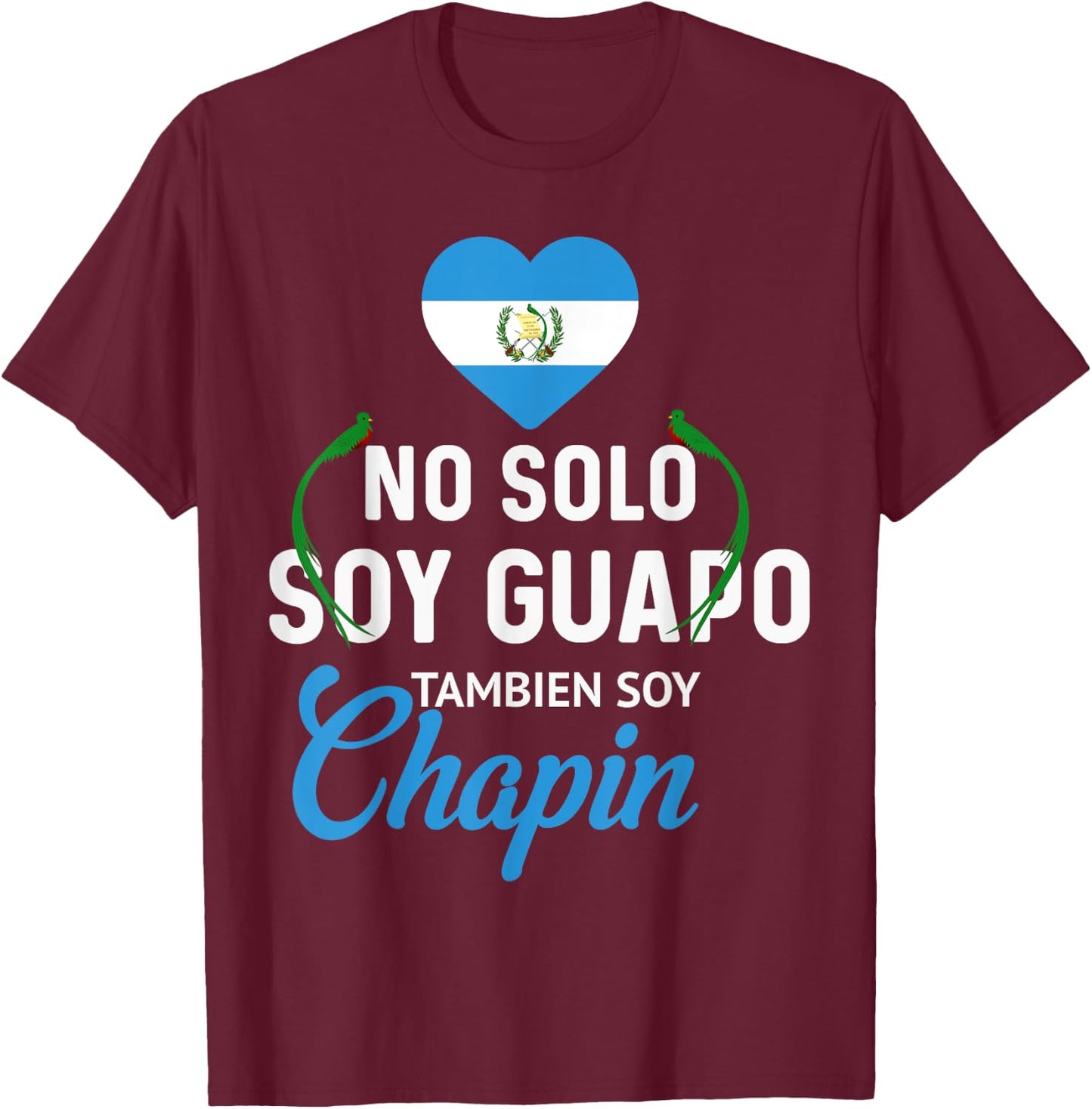 Guatemalan Flag Map Guatemala Chapin Camiseta Slang Boy Men T-Shirt - T-Shirt | Maroon