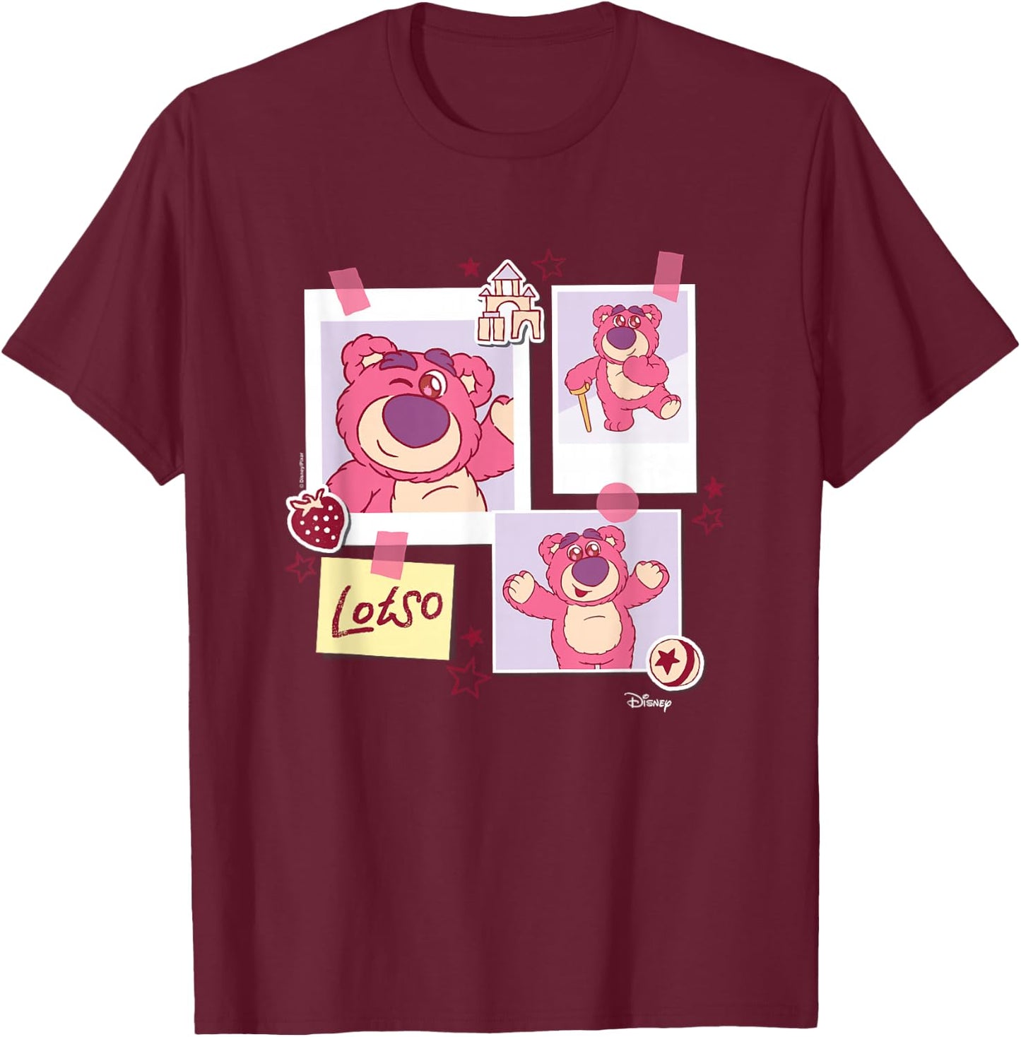Toy Story - Lotso Grid T-Shirt - T-Shirt | Maroon