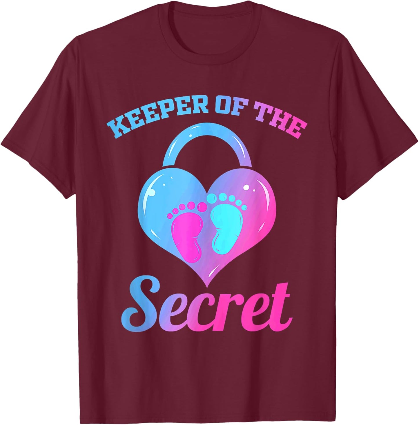 Keeper of the Secret Keeper of the Gender Parents Men Women T-Shirt - T-Shirt | Maroon