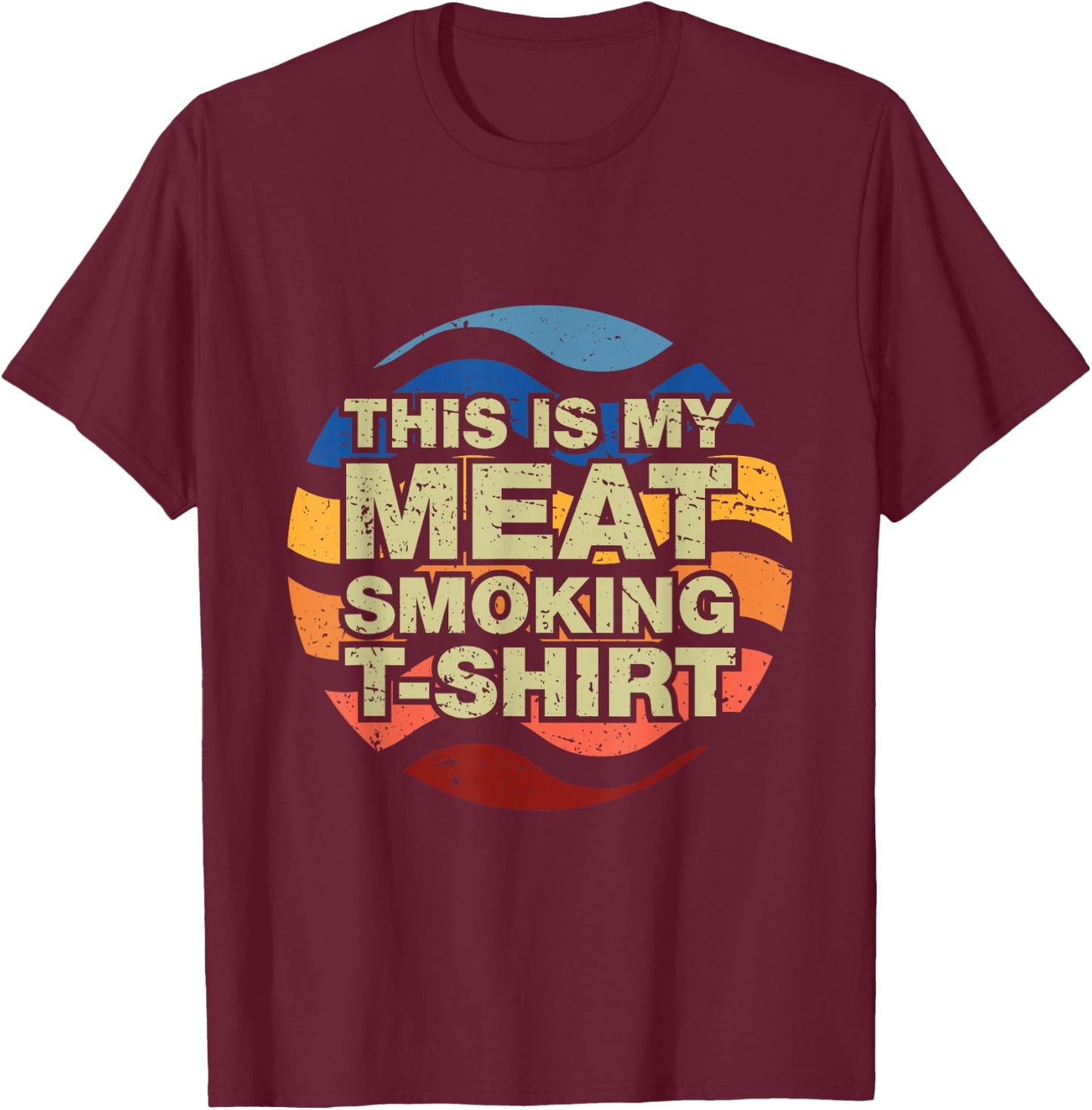 BBQ Grill Retro, Smoker Accessories Gifts Barbecue T-Shirt - T-Shirt | Maroon