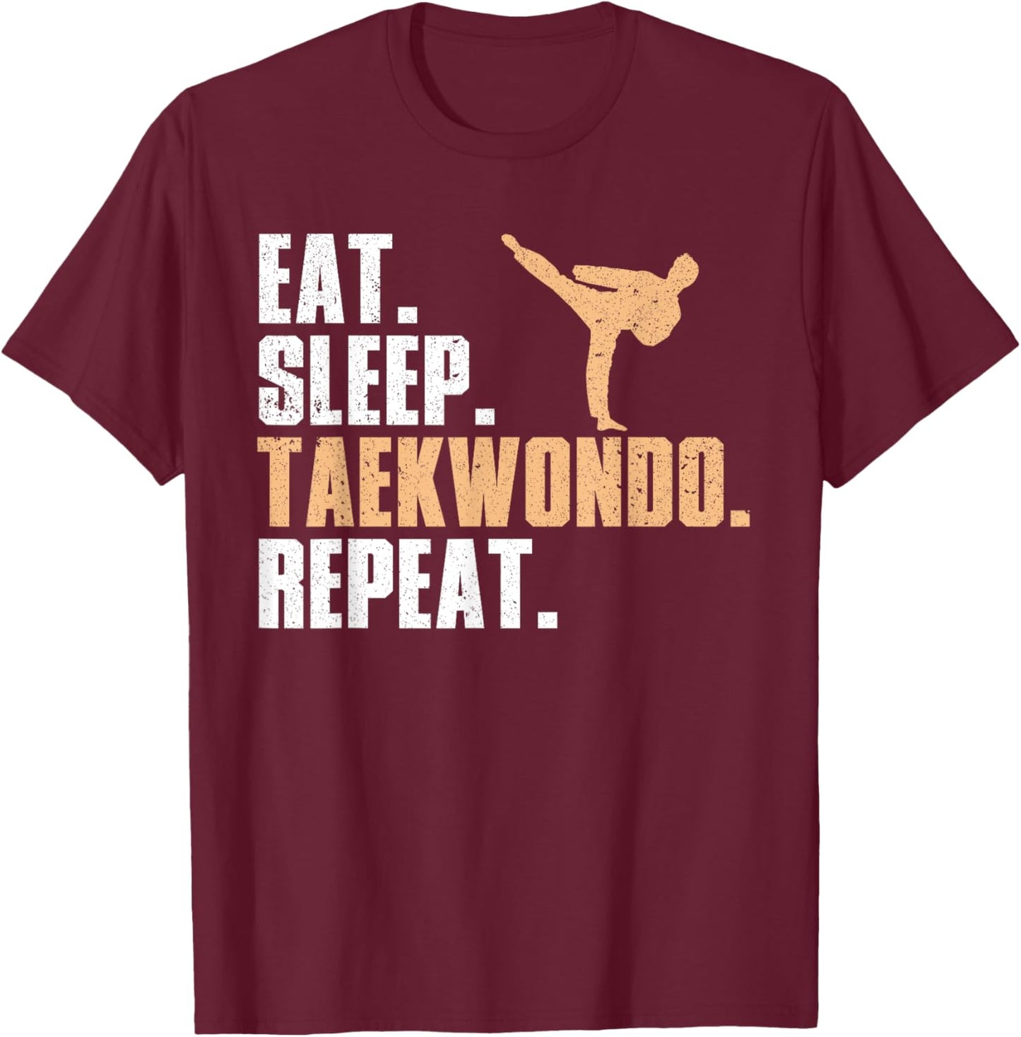 Funny Taekwondo Design For Boys Girls Tae Kwon Do Fighters T-Shirt - T-Shirt | Maroon