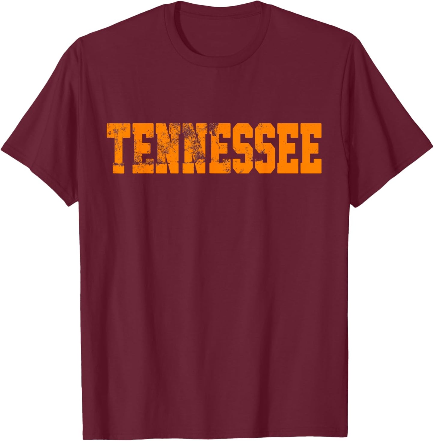 Vintage Tennessee Men Tennessee Women Retro Orange T-Shirt - T-Shirt | Maroon