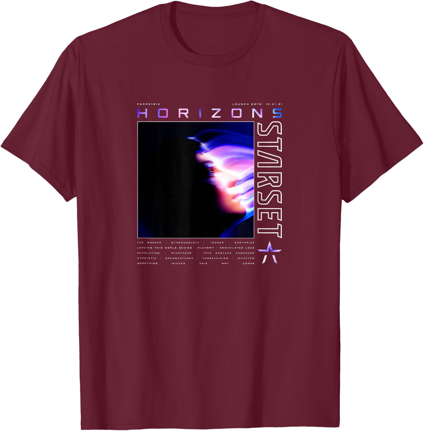 Starset - Horizons Cover T-Shirt - T-Shirt | Maroon