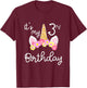 It's My 3 rd Birthday Three Year's Old Unicorn T-Shirt - T-Shirt | Maroon