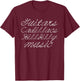 Guitars, Cadillacs and Hillbilly Music Apparel T-Shirt - T-Shirt | Maroon