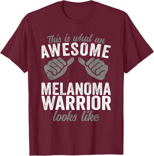 Melanoma Warrior awesome looks like Melanoma Cancer T-Shirt - T-Shirt | Maroon