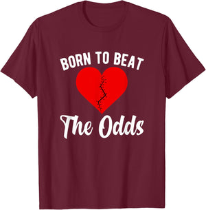 Cute CHD Warrior Congenital Heart Disease Awareness T-Shirt - T-Shirt | Maroon
