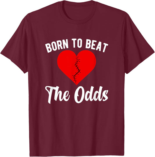 Cute CHD Warrior Congenital Heart Disease Awareness T-Shirt - T-Shirt | Maroon