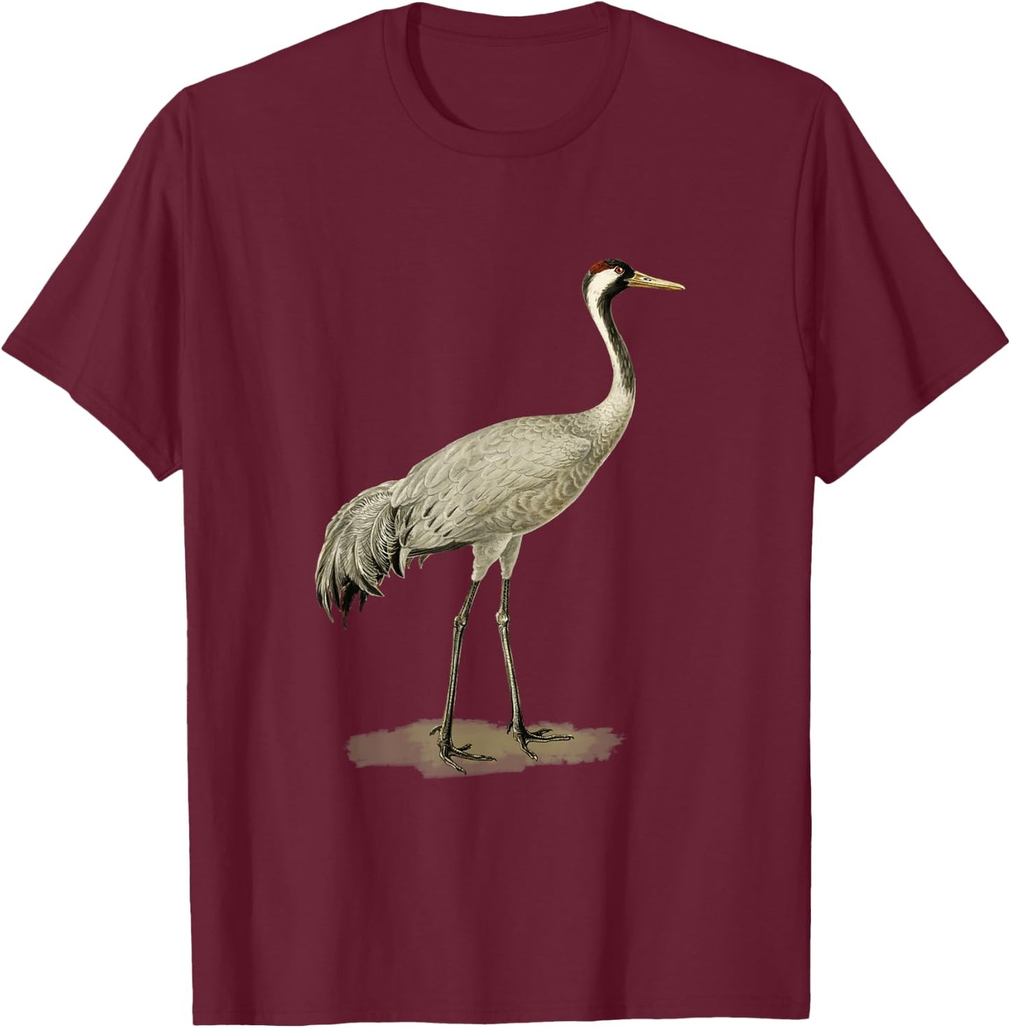 Sandhill Crane Antigone Canadensis Bird Refers North America T-Shirt - T-Shirt | Maroon