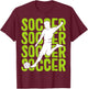 Soccer Boys Men Kids T-Shirt - T-Shirt | Maroon