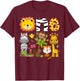 1st Birthday One Year Old Zoo Theme Safari Jungle Animals T-Shirt - T-Shirt | Maroon