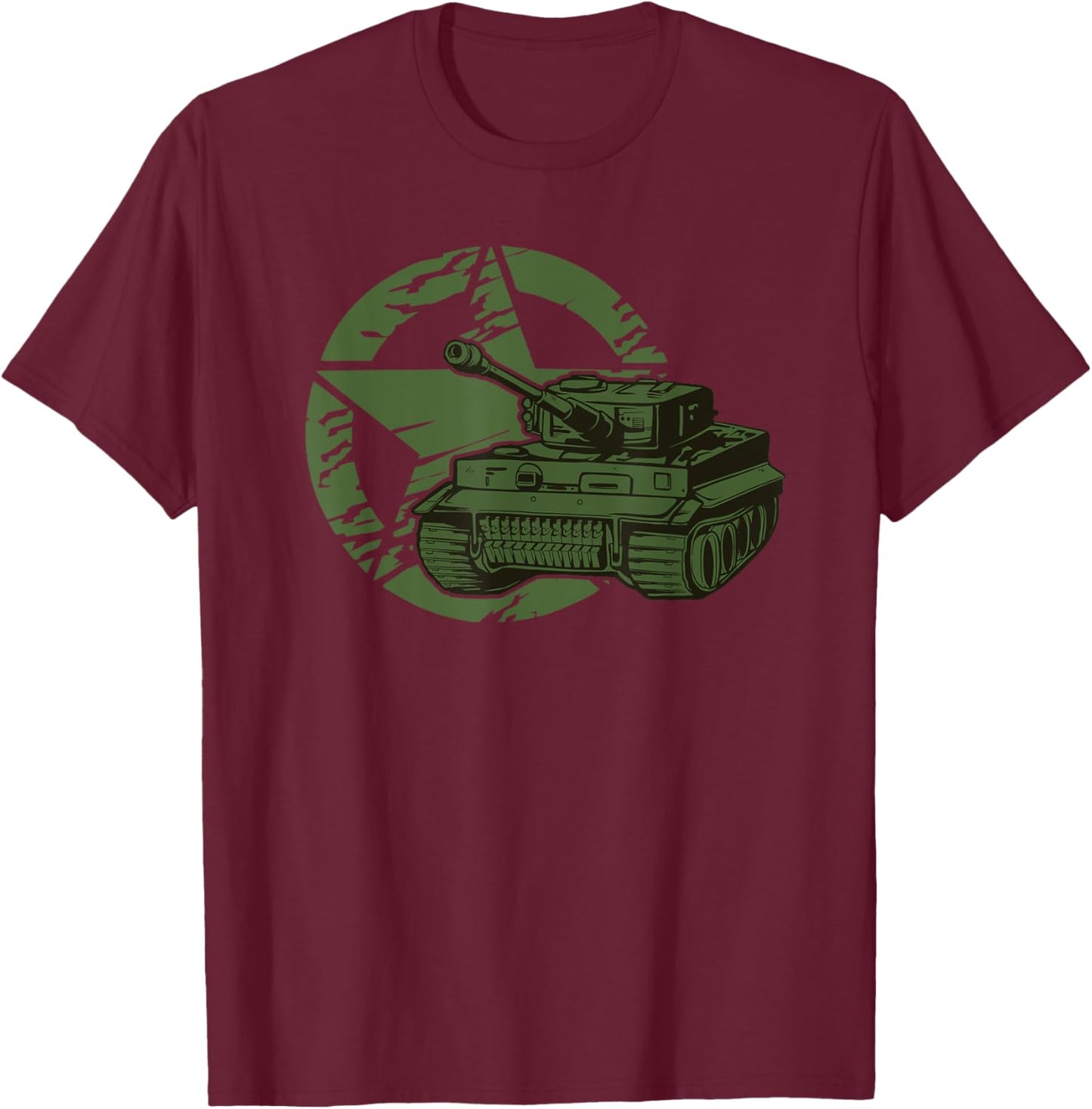 M1 Abrams Tank Funny Sarcastic Military Pun T-Shirt - T-Shirt | Maroon
