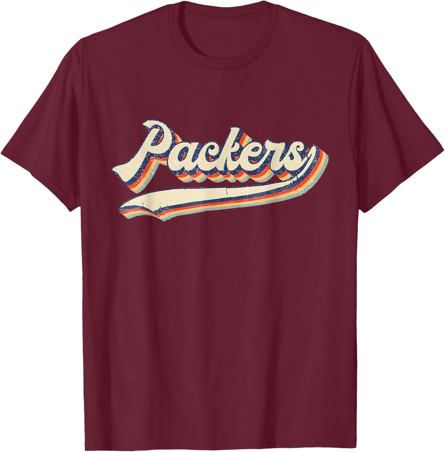Packers Name Retro Vintage Gift Women Boy Girl T-Shirt - T-Shirt | Maroon