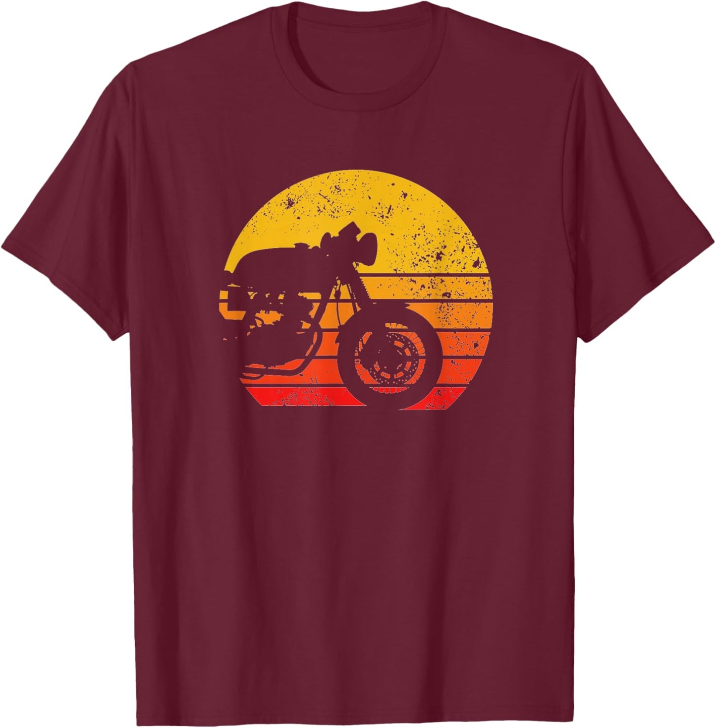 Motorcycle Shirt Vintage Retro for Cafe Racer Fans T-Shirt - T-Shirt | Maroon