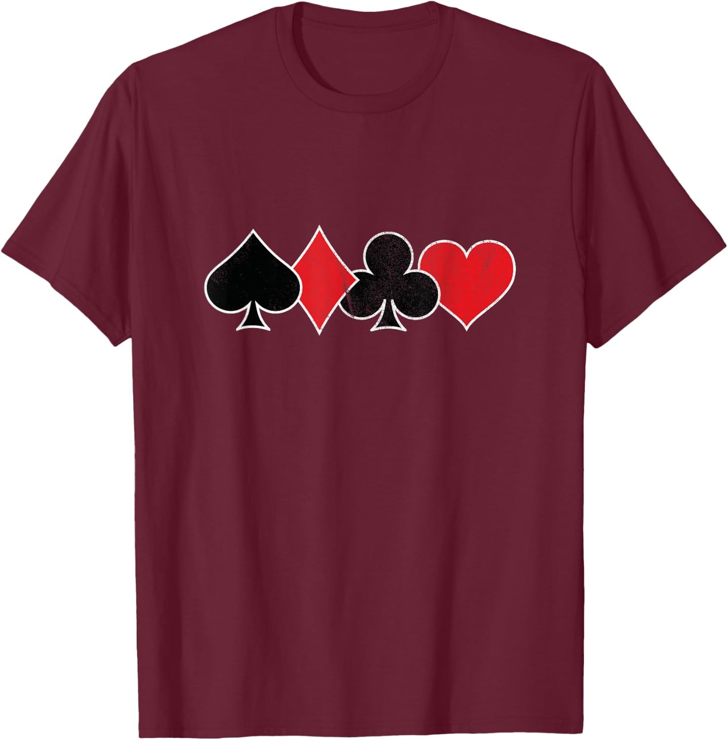 Poker Player Poker Cards Vintage Poker T-Shirt - T-Shirt | Maroon