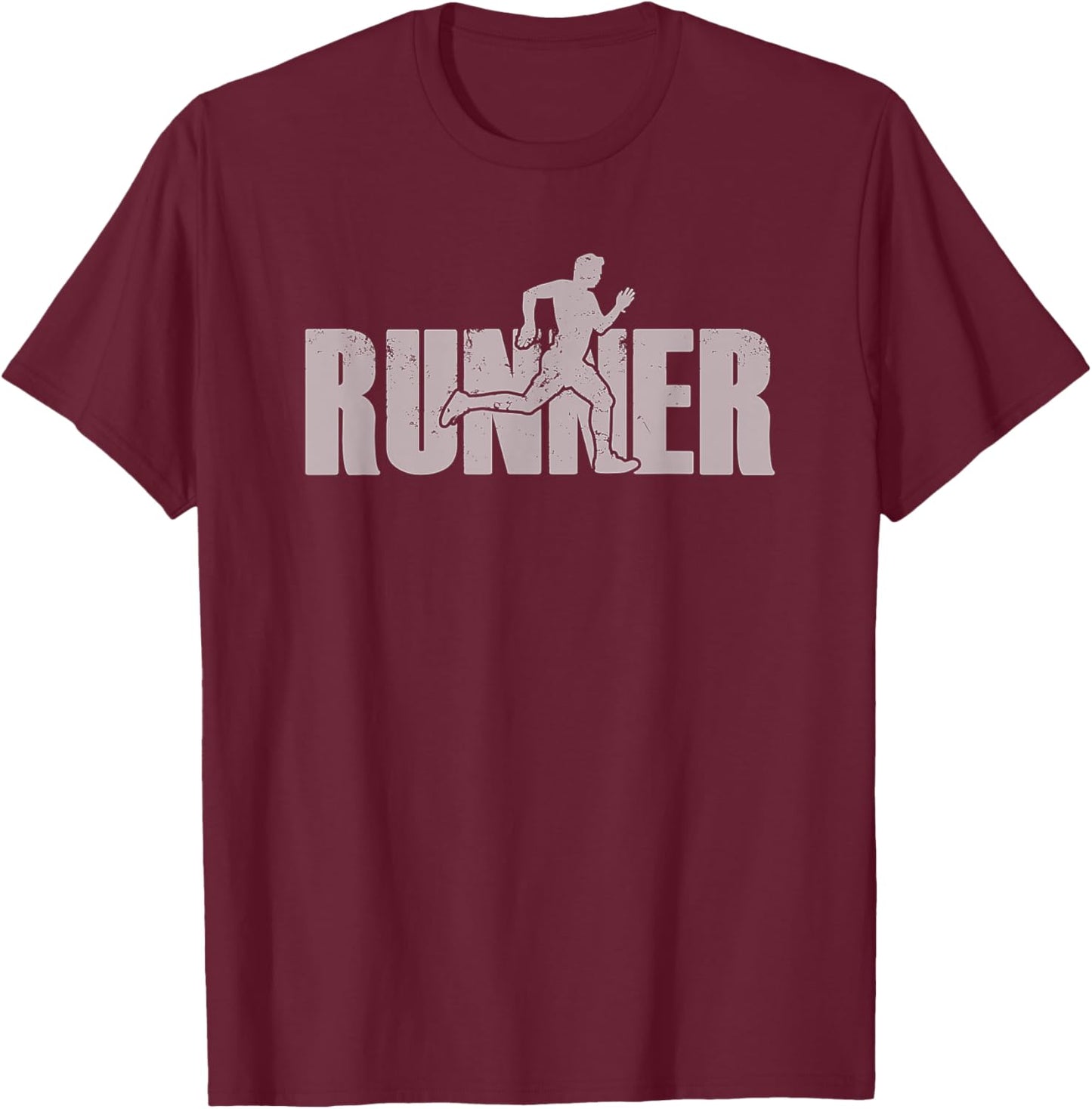 Runner Track & Field Cross Country Marathon Running Graphic T-Shirt - T-Shirt | Maroon