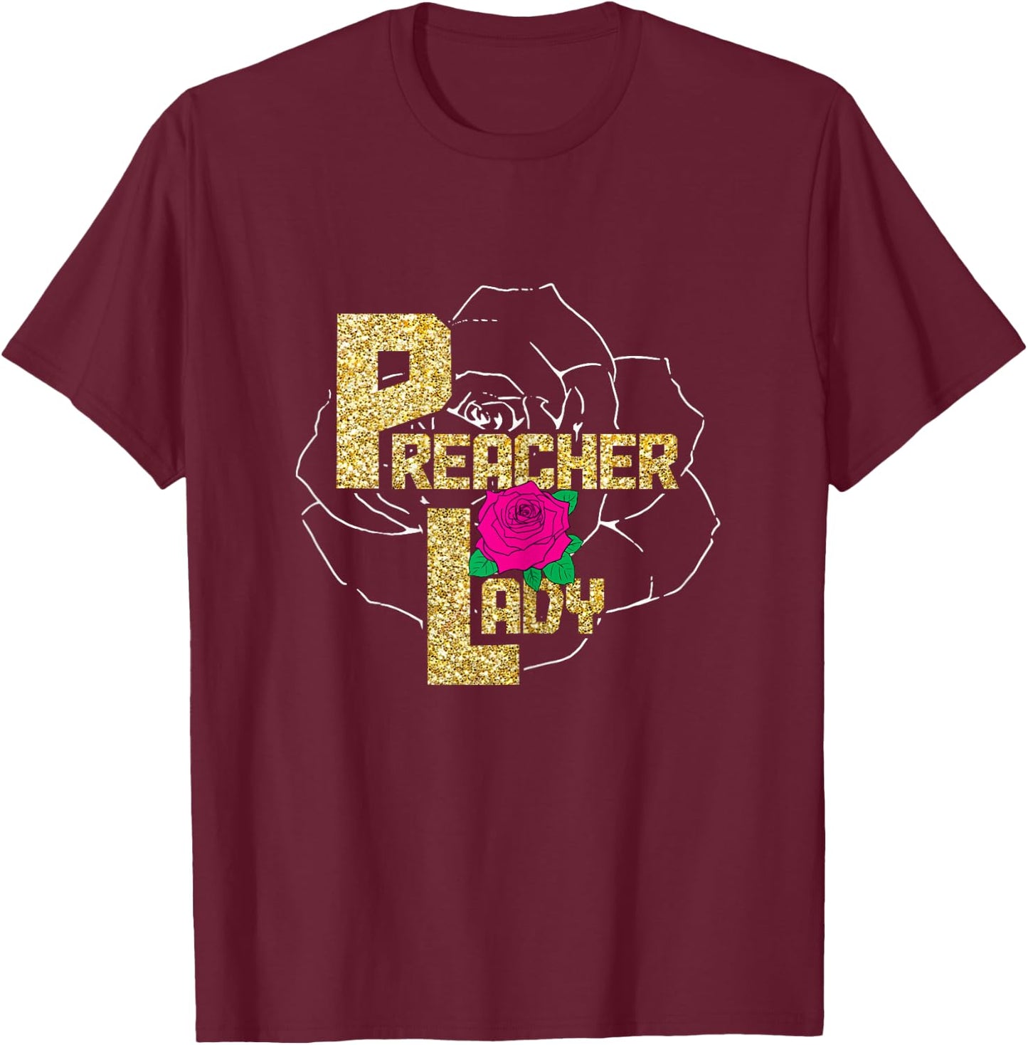 Preacher Lady Christian Faith Female Pastor Church T-Shirt - T-Shirt | Maroon