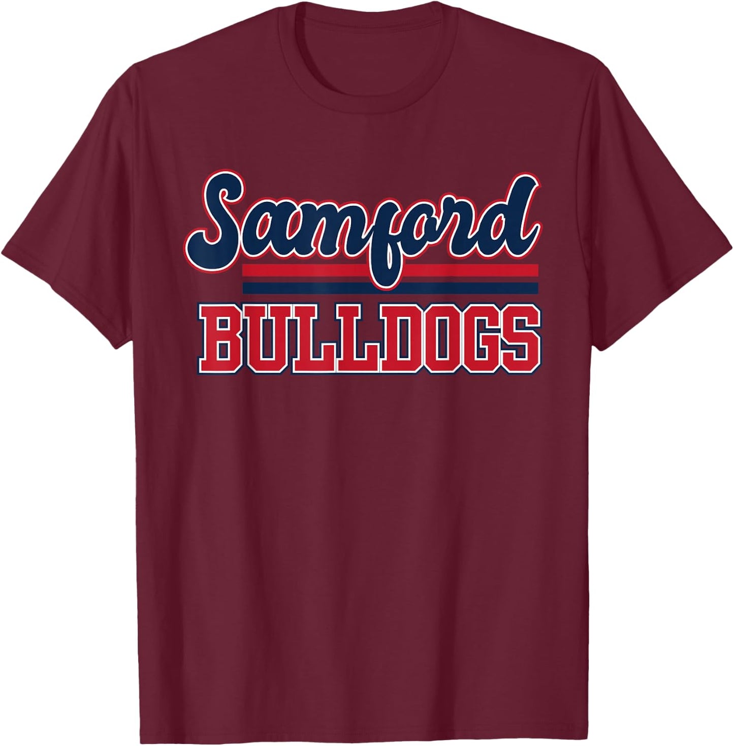 Samford Bulldogs | Official NCAA University Merch NCAFSAM01 T-Shirt - T-Shirt | Maroon