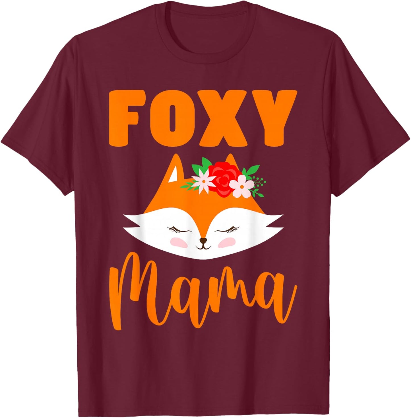 Foxy Mama Fox Mama T-Shirt - T-Shirt | Maroon