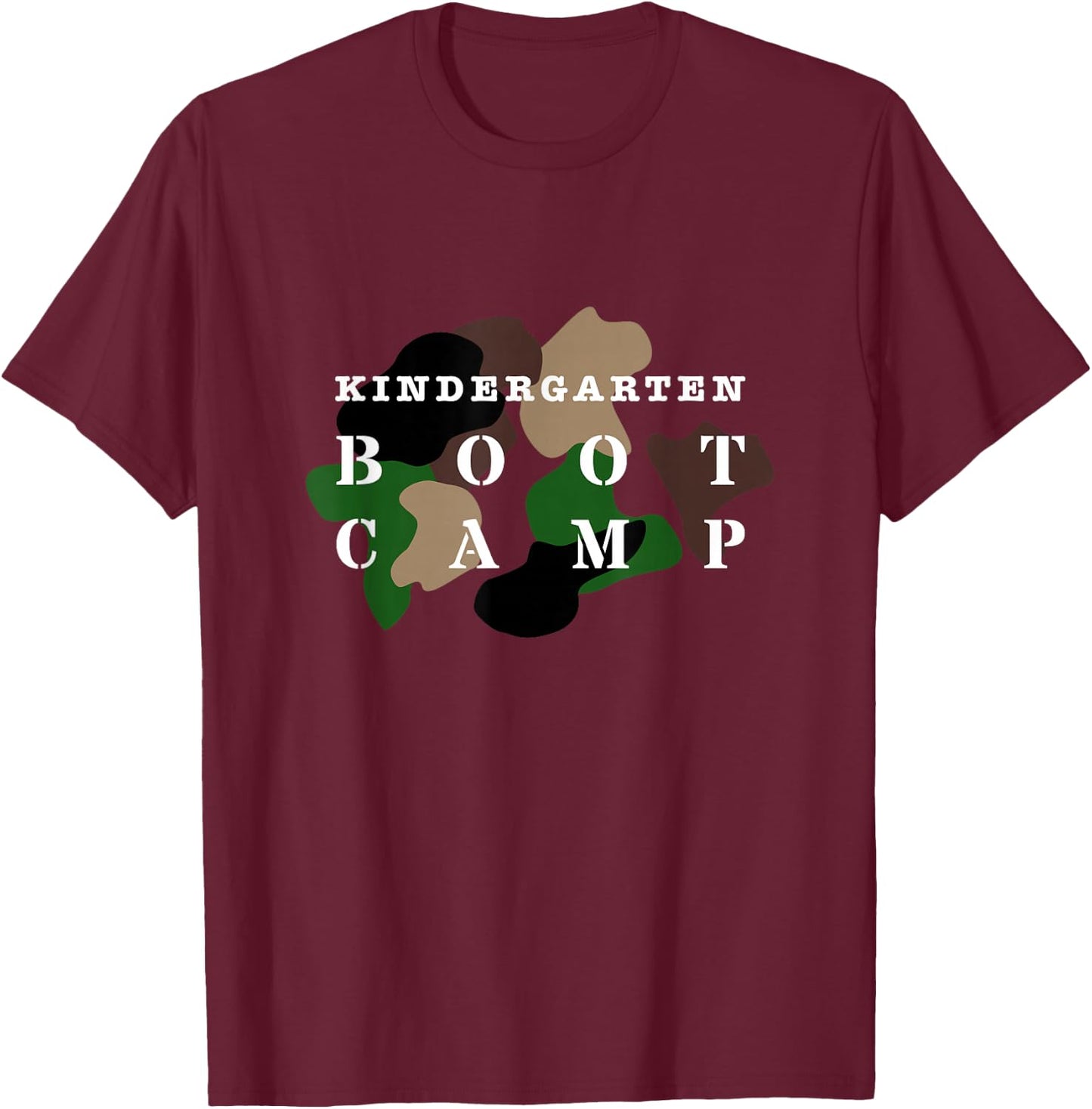 Kindergarten Boot Camp Teacher Kids T-Shirt - T-Shirt | Maroon