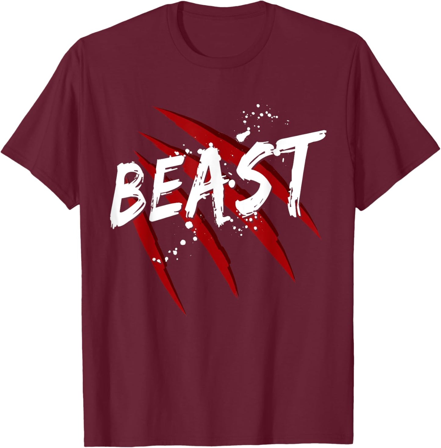 Gym Workout Training Beast Fitness Weight Loss Exercise T-Shirt - T-Shirt | Maroon