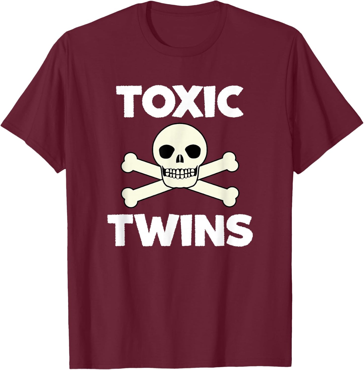 Cool Toxic Twins Fun Retro Classic Meme T-Shirt - T-Shirt | Maroon