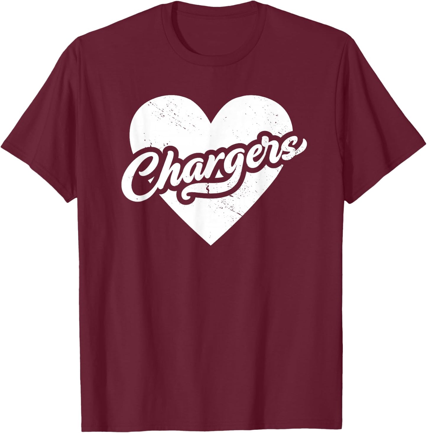 Vintage Chargers School Spirit Go Chargers Love T-Shirt - T-Shirt | Maroon