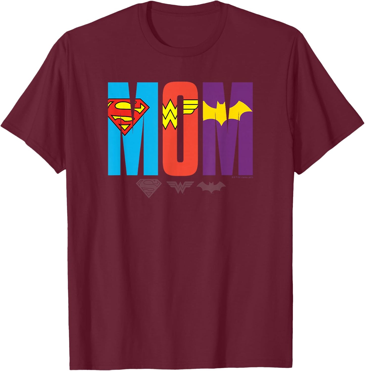 DC Comics Mother's Day Super Hero Girls Mom Logo T-Shirt - T-Shirt | Maroon