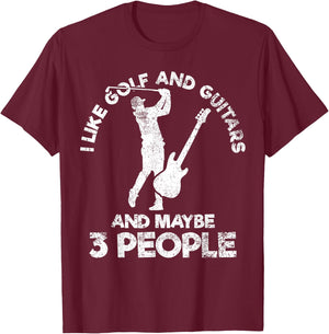 Golf Guitar Golfer Guitarist T-Shirt - T-Shirt | Maroon