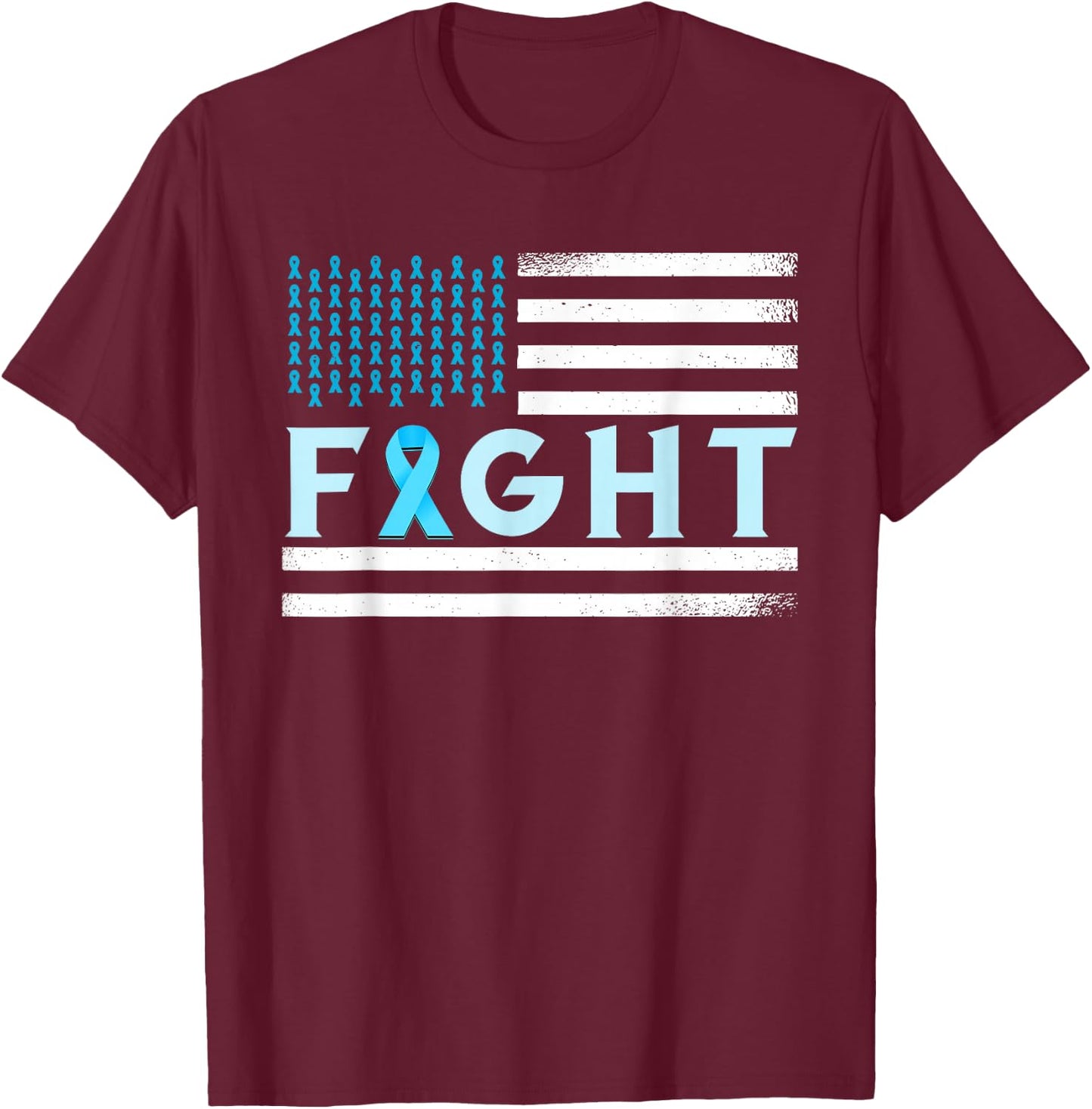 Prostate Cancer America Fight Prostate Cancer Awareness T-Shirt - T-Shirt | Maroon