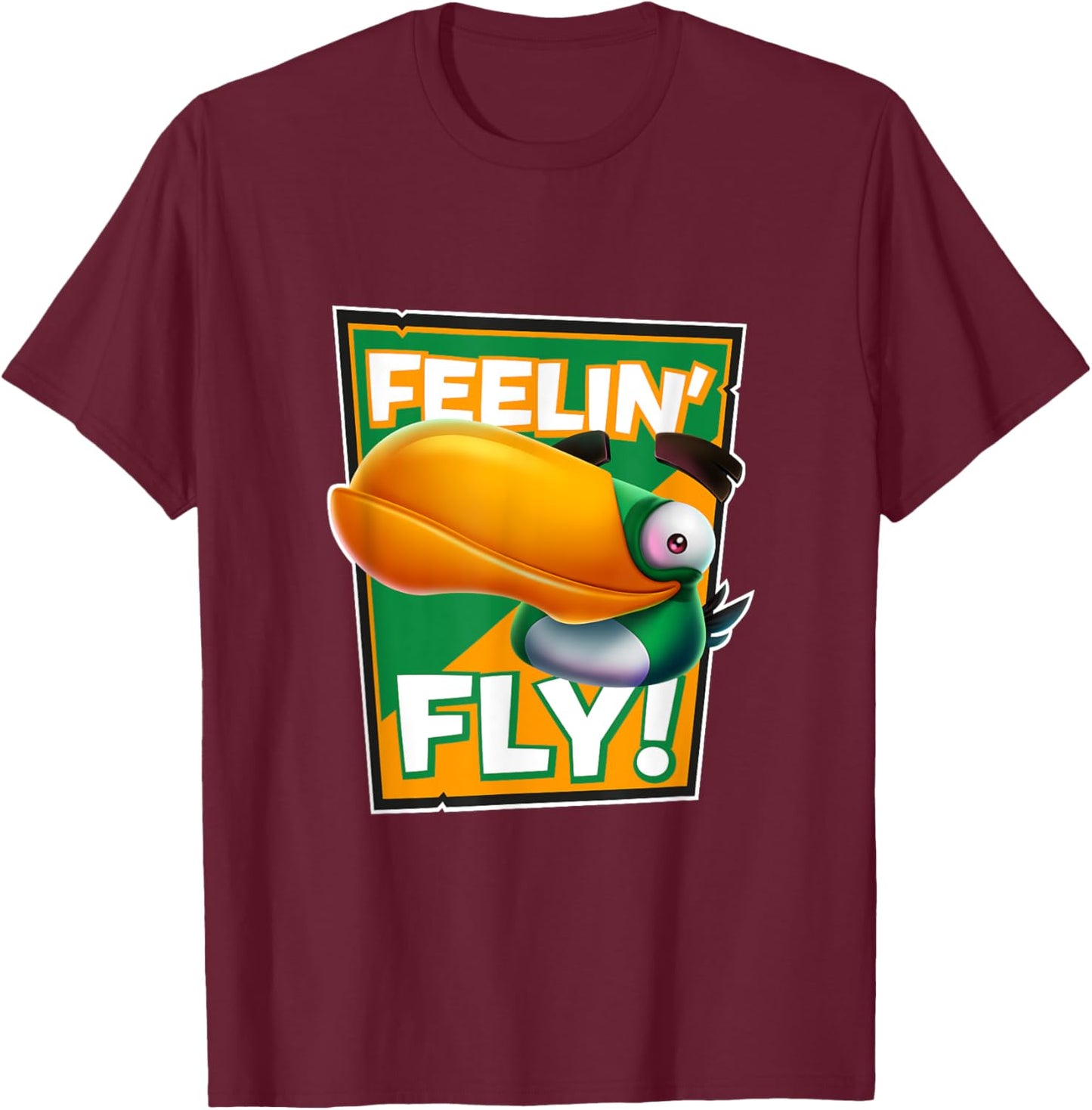 Angry Birds Hal Feelin' Fly Official Merchandise T-Shirt - T-Shirt | Maroon