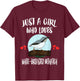 Just A Girl Who Loves White-breasted Nuthatch Bird Birding T-Shirt - T-Shirt | Maroon