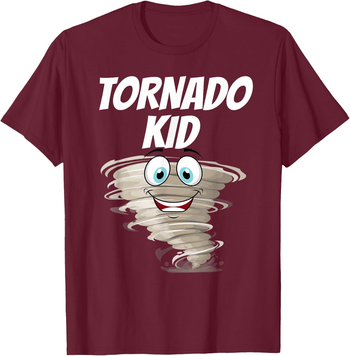 Funny Tornado Design For Kids Boys Girls Cyclone Storm Lover T-Shirt - T-Shirt | Maroon