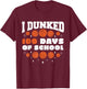 Basketball 100th Day Of School 100 Days Of School Toddler T-Shirt - T-Shirt | Maroon