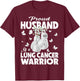 Proud Husband Of A Lung Cancer Warrior Boxing Gloves T-Shirt - T-Shirt | Maroon