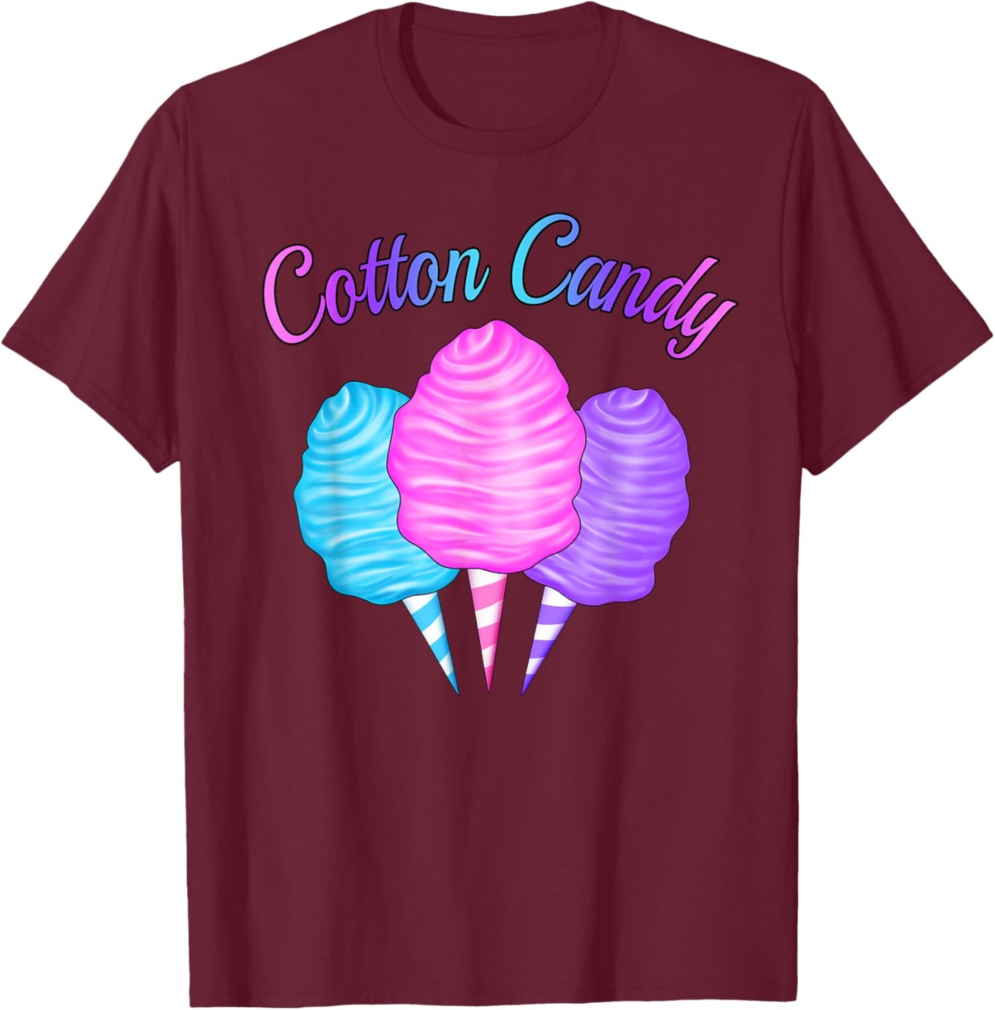 Candy Cone Pink Blue Purple Candy Costume Queen Girl T-Shirt - T-Shirt | Maroon