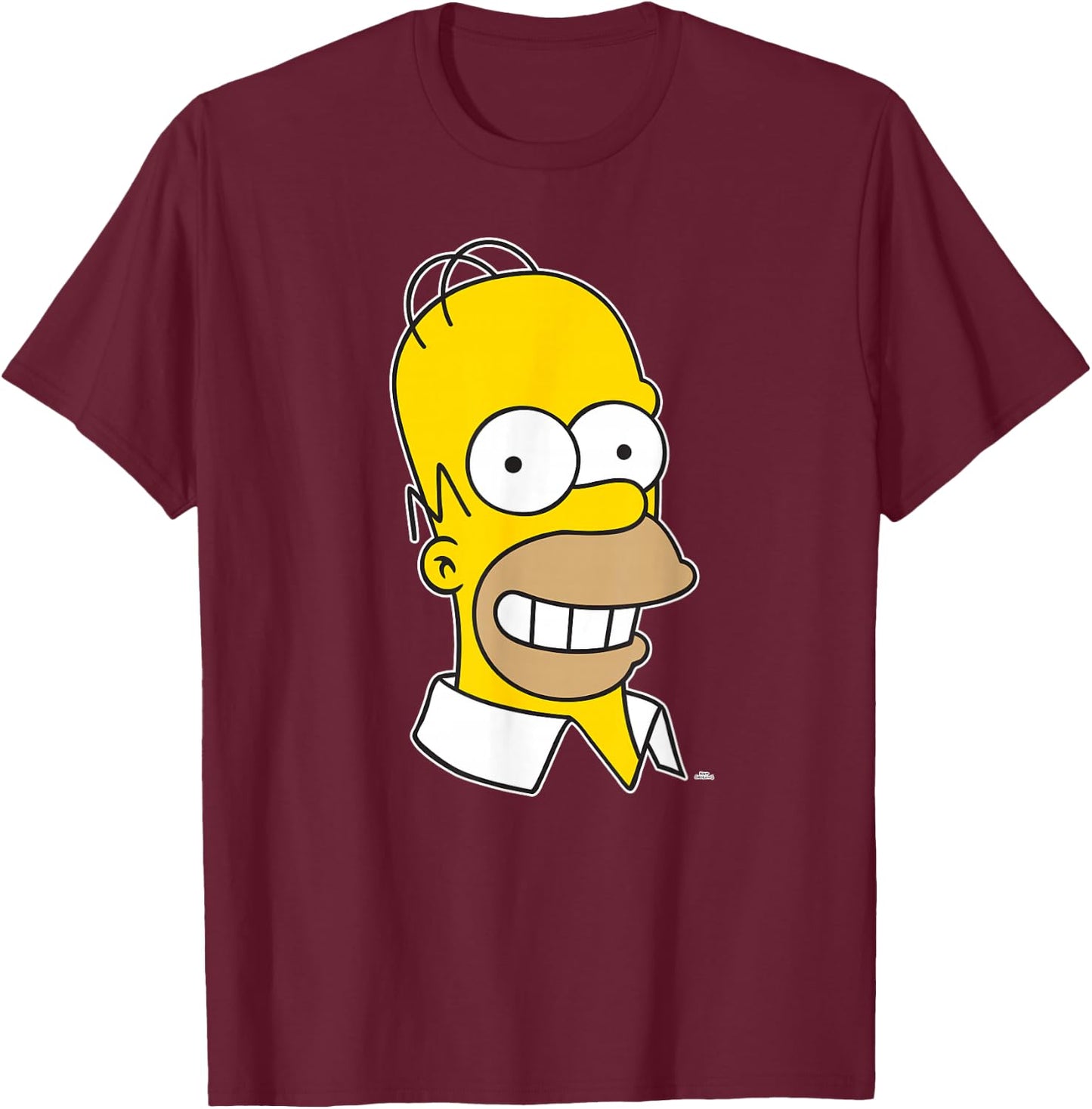 The Simpsons Homer Simpson Face T-Shirt - T-Shirt | Maroon