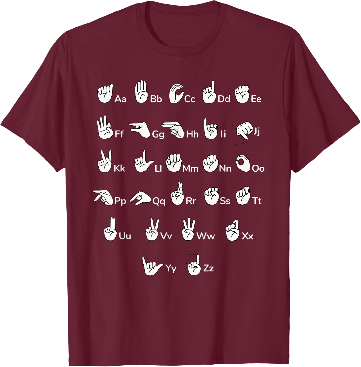 LP Speech Hand Sign Language Pathologist Funny ASL Learning T-Shirt - T-Shirt | Maroon