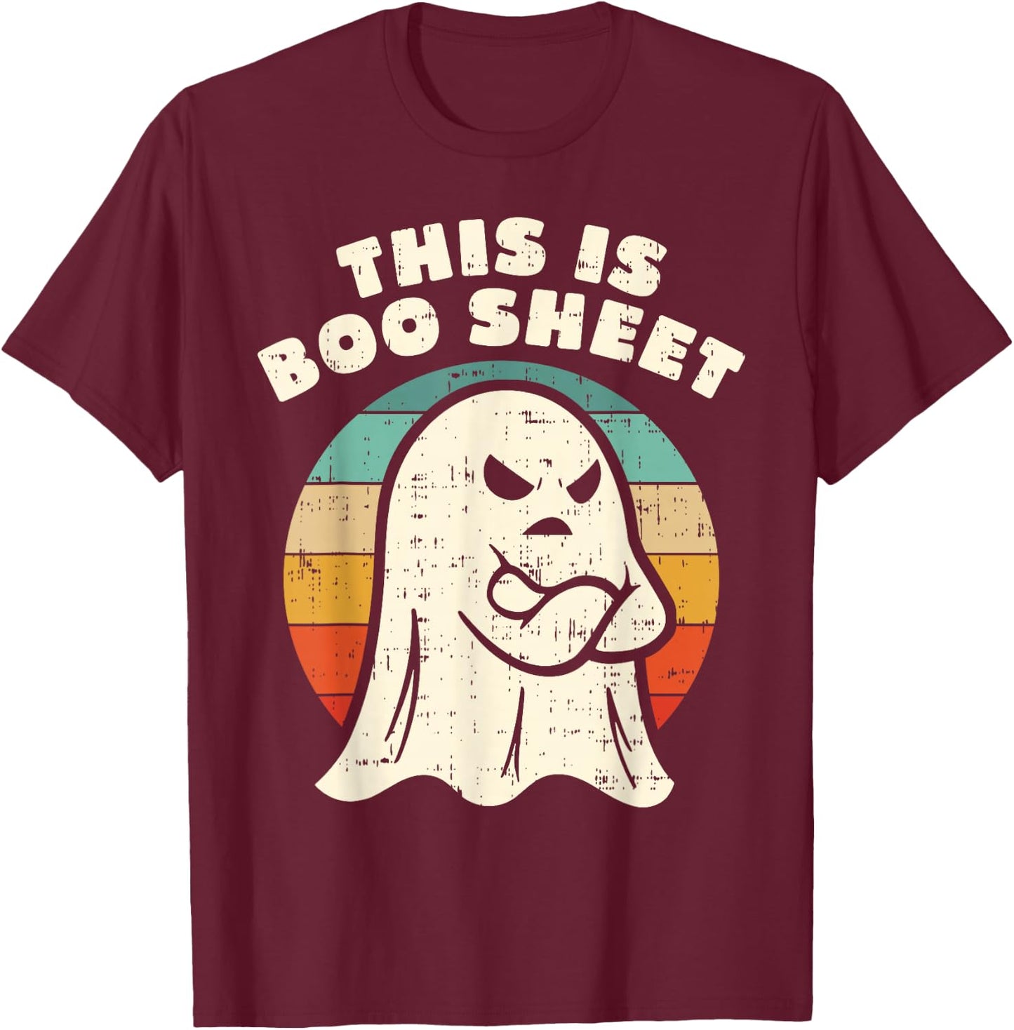 This Is Boo Sheet Funny Halloween Costume Men Women T-Shirt - T-Shirt | Maroon