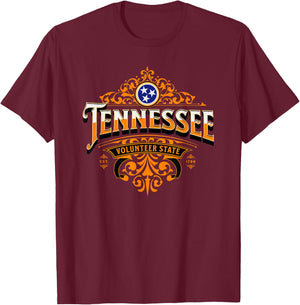 Men's Women's Kids Tennessee TN Throwback Classic Design T-Shirt - T-Shirt | Maroon