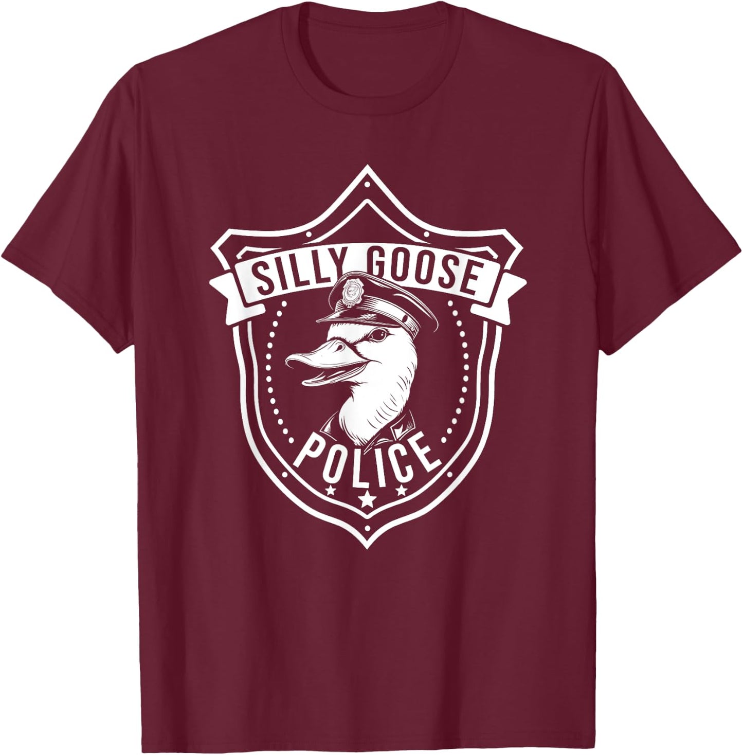 Silly Goose Police Funny Cop Meme Men Women Kids T-Shirt - T-Shirt | Maroon
