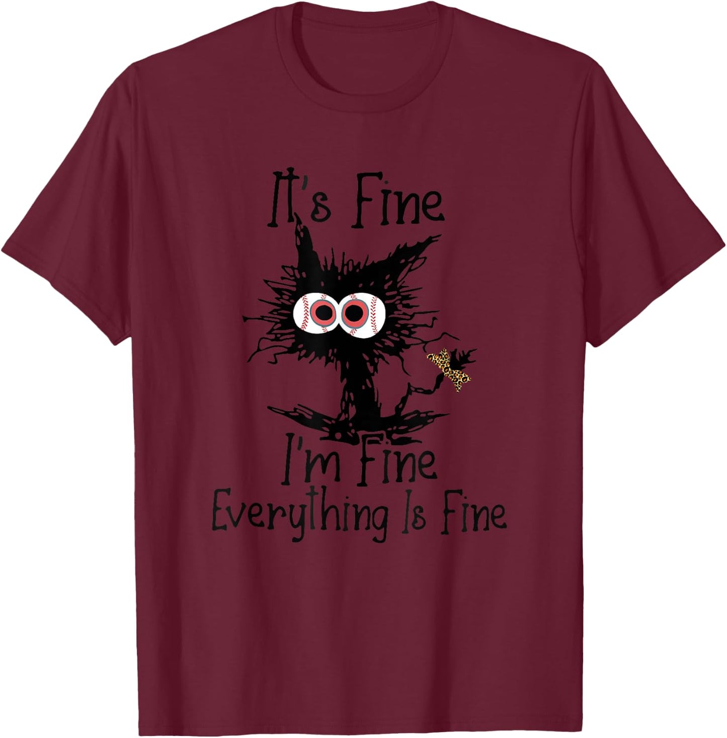 Bleached Baseball Mom Messy cat Softball Mom Mother's Day Women Kids T-Shirt - T-Shirt | Maroon