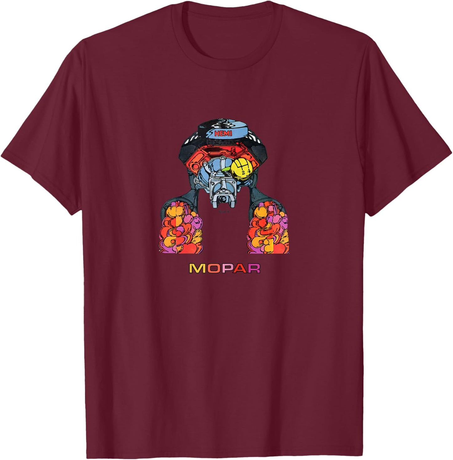 Mopar 426 Hemi Design T-Shirt - T-Shirt | Maroon