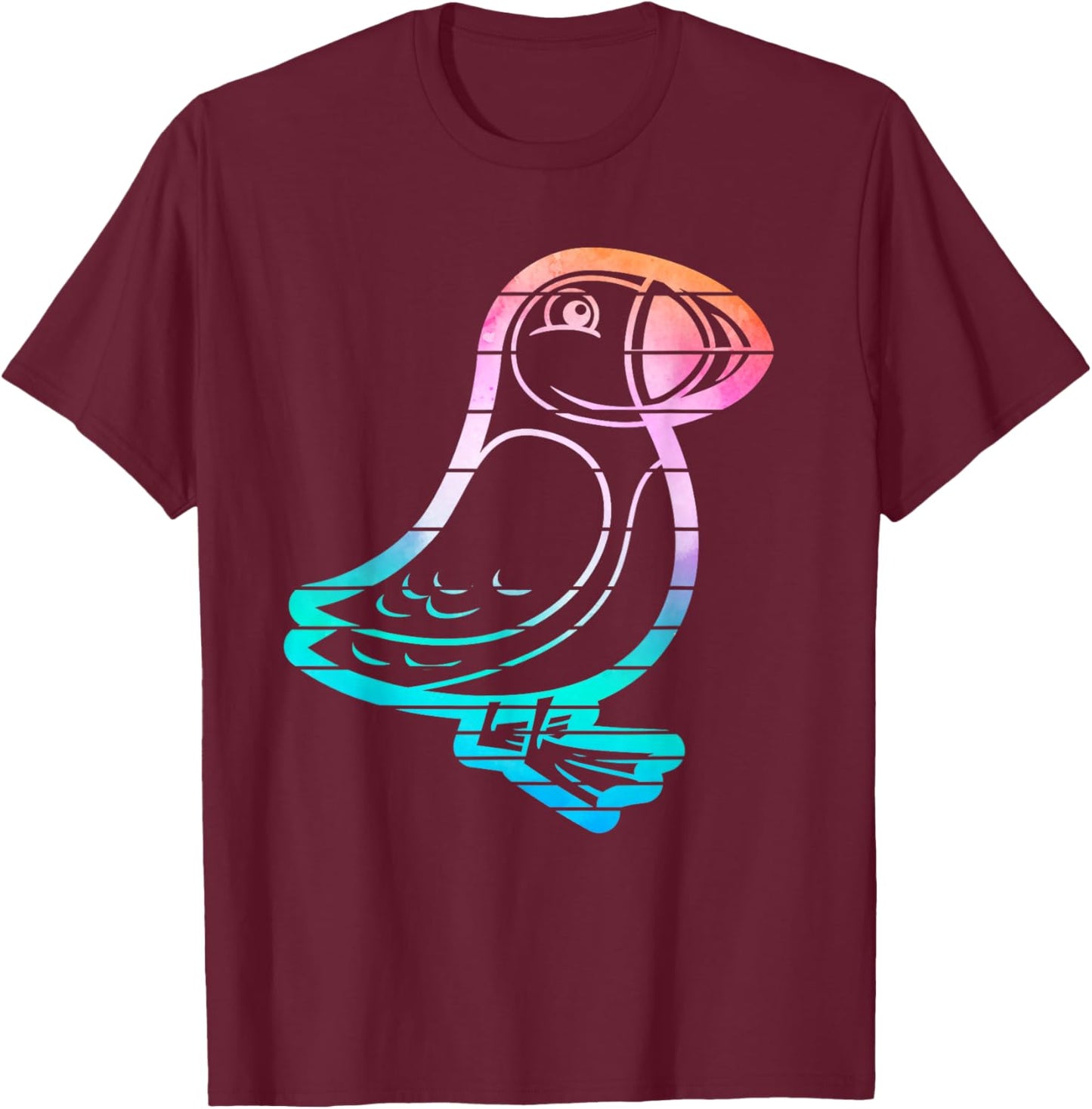 Puffin Seabird Iceland Bird Puffin T-Shirt - T-Shirt | Maroon