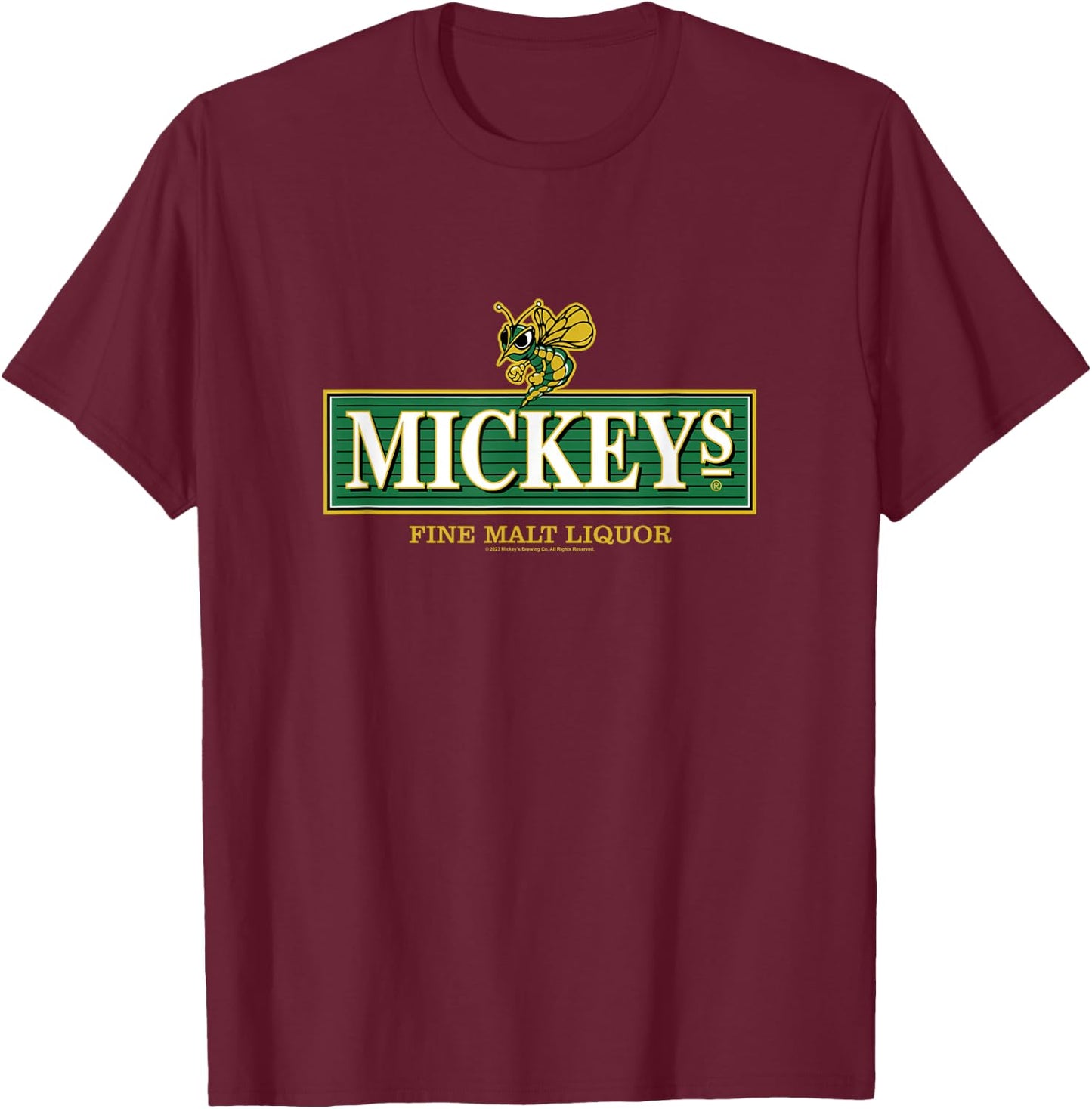 Coors Brewing Company Mickey's Malt Liquor Classic Logo T-Shirt - T-Shirt | Maroon